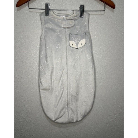 Baby Chick Pea Grey White Fox Star Sleep Sack 0-3 Months - Picture 8 of 9